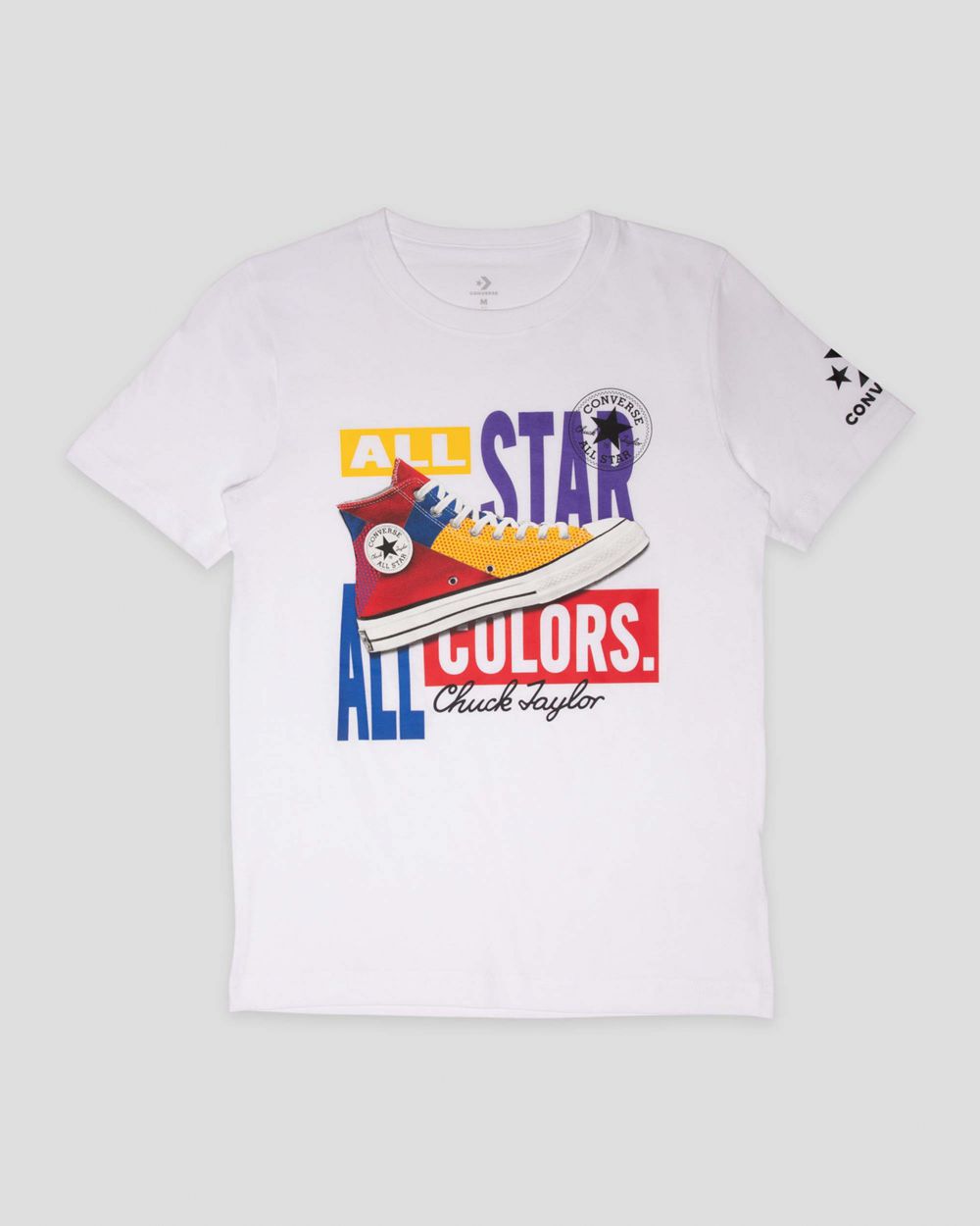 Converse All Star All Colours Youth T-skjorte Barn Hvite | 4651PXEFG