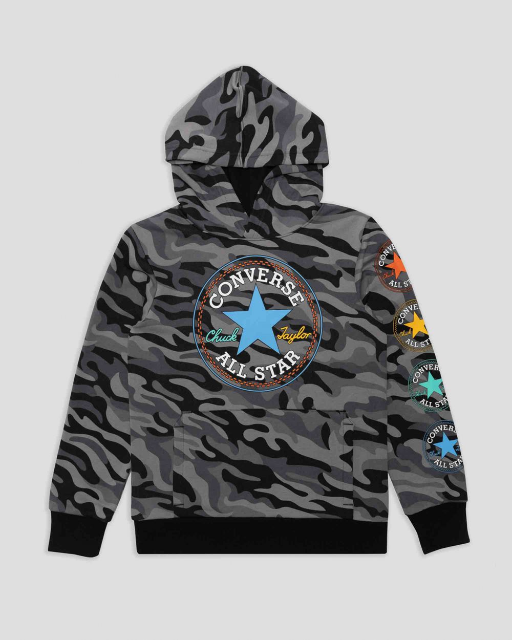 Converse Camo Pullover Junior Hettegensere Barn Grå | 0376SKTYM