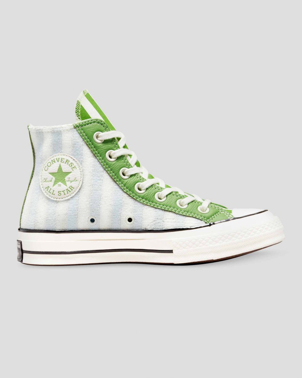 Converse Chuck 70 Striped Terry Matcha Høye Sko Dame Grønn | 1846WSCOJ