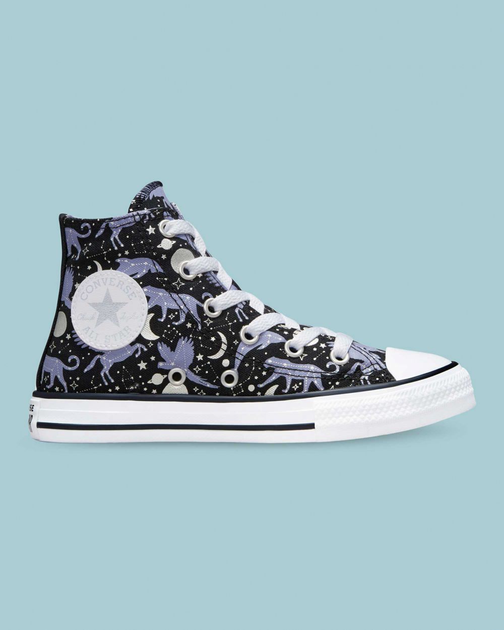 Converse Chuck Taylor All Star Constellations Junior Høye Sko Barn Svarte | 1540WTXNS