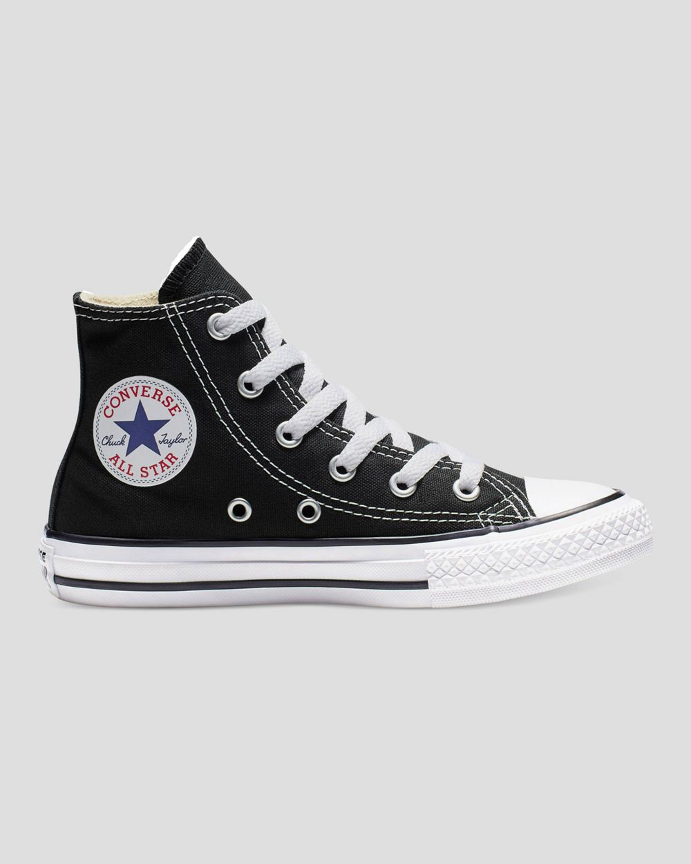 Converse Chuck Taylor All Star Junior Høye Sko Barn Svarte | 2369SPENA