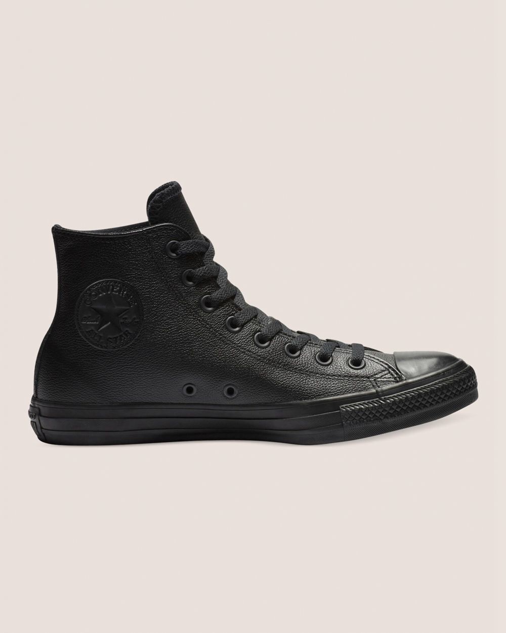 Converse Chuck Taylor All Star Lær Høye Sko Dame Svarte | 1759XOMYG