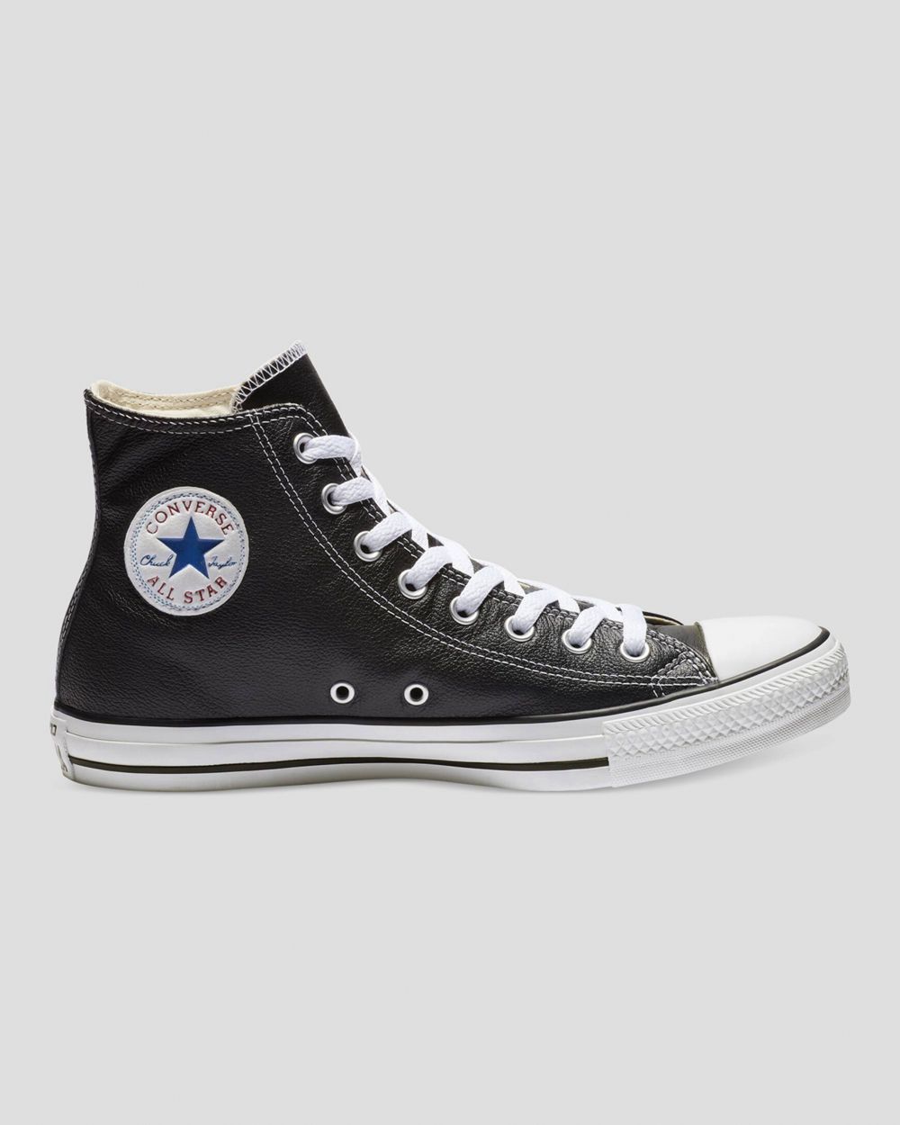 Converse Chuck Taylor All Star Lær Høye Sko Herre Svarte Hvite | 5367EWRKT