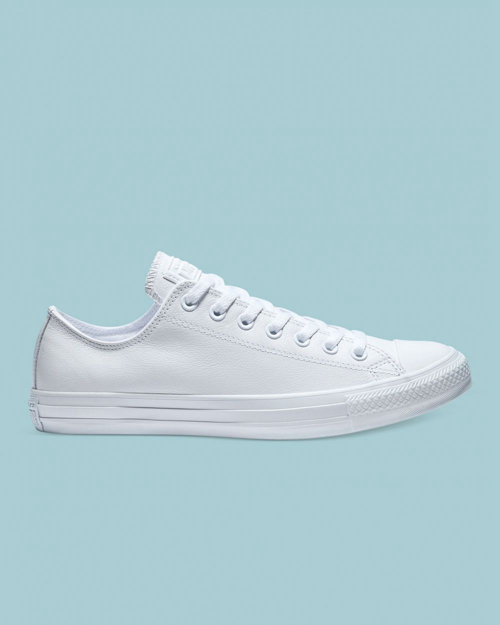 Converse Chuck Taylor All Star Lær Mono Lave Sko Herre Hvite | 3071CKTFG