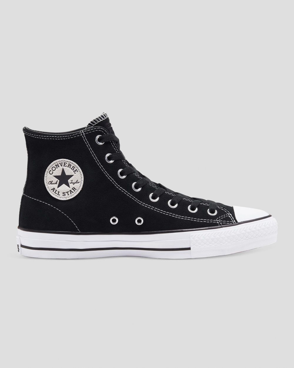 Converse Chuck Taylor All Star Pro Semsket Skinn Høye Sko Dame Svarte | 5347ETSHW