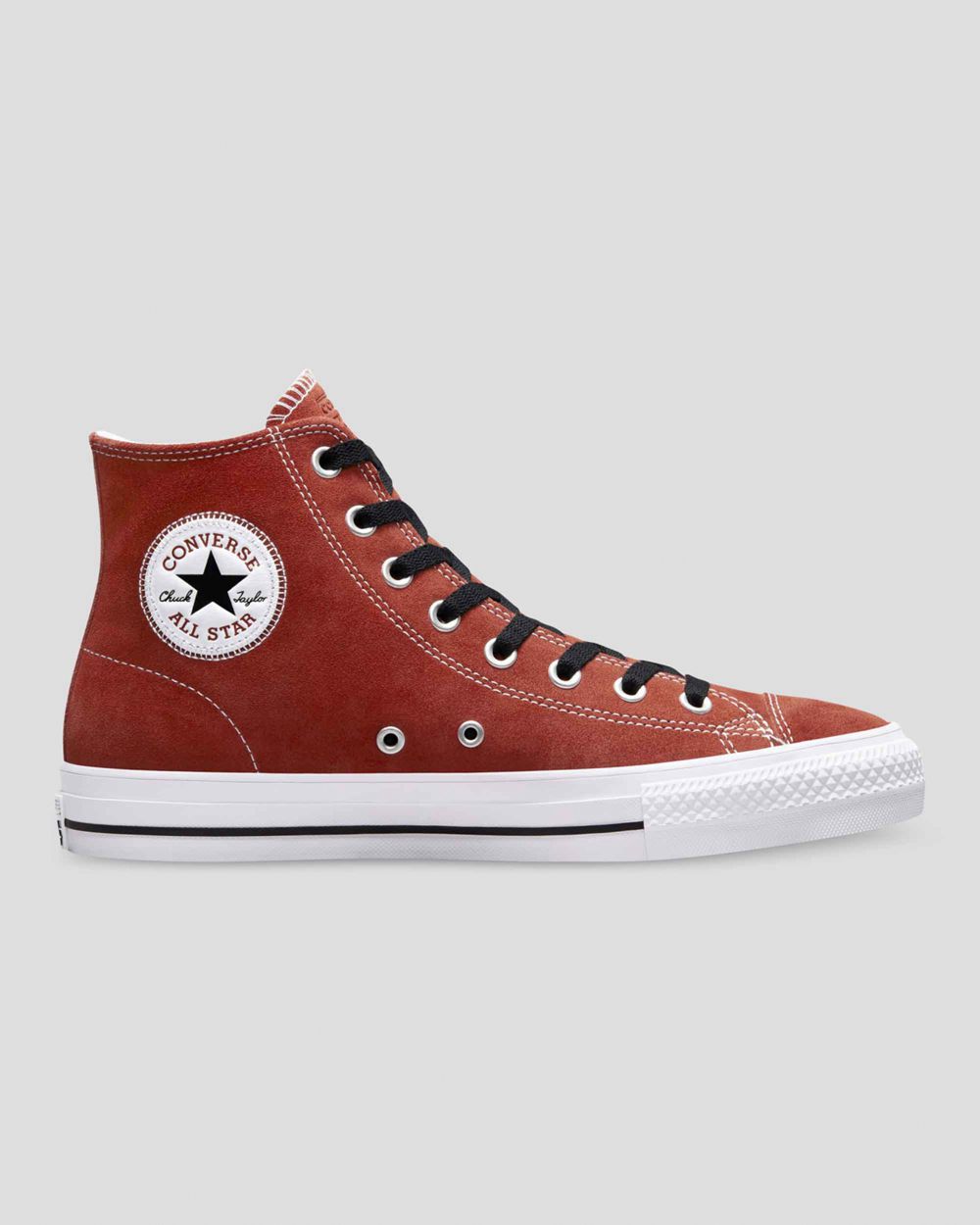 Converse Cons Chuck Taylor All Star Pro Semsket Skinn Høye Sko Herre Mørke Rød | 6024XJAVS