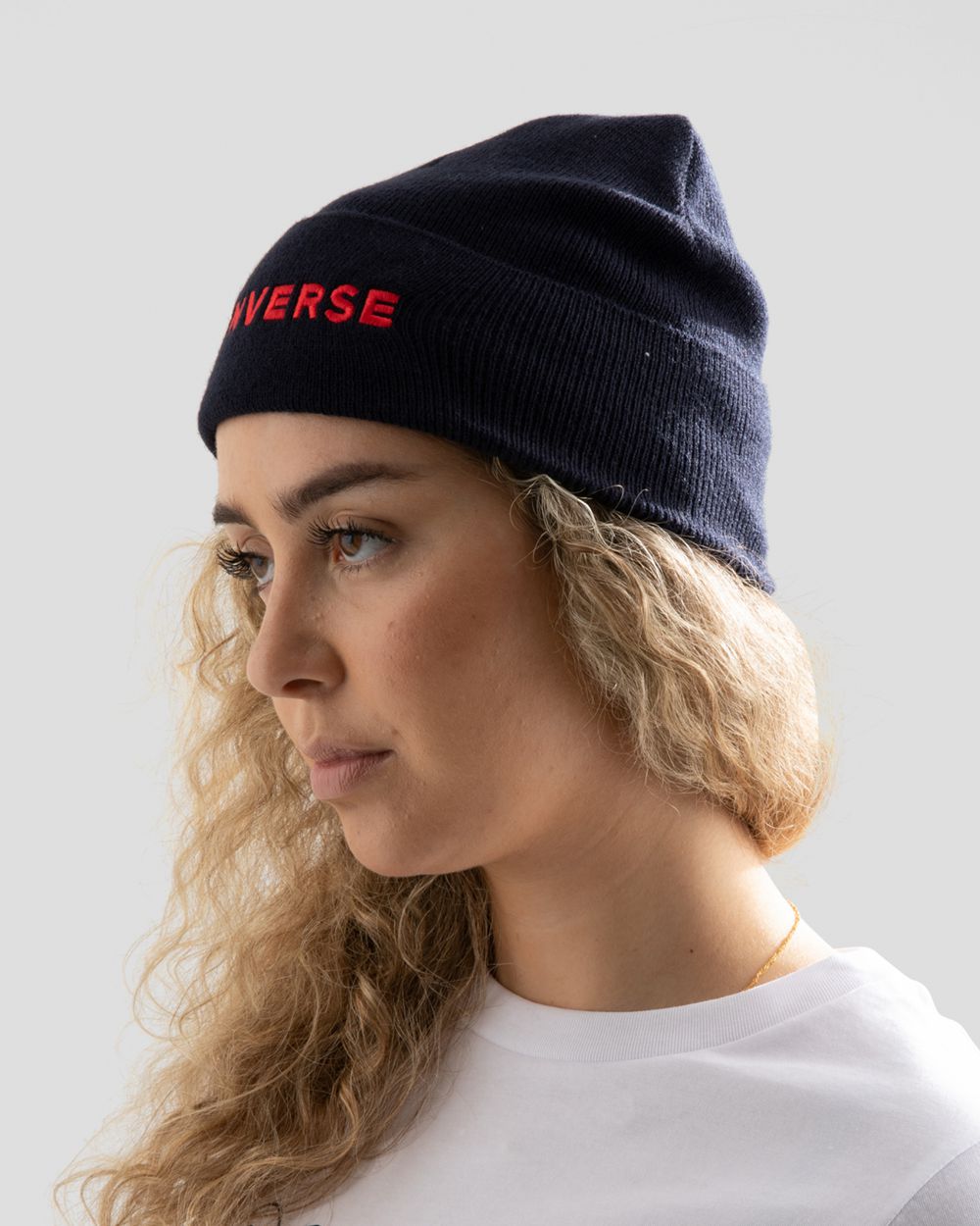 Converse Embroided Beanie Dame Marineblå | 8241FCIDX