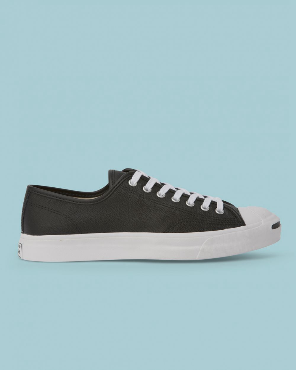 Converse Jack Purcell Foundational Lær Lave Sko Herre Svarte | 7162CFYNO