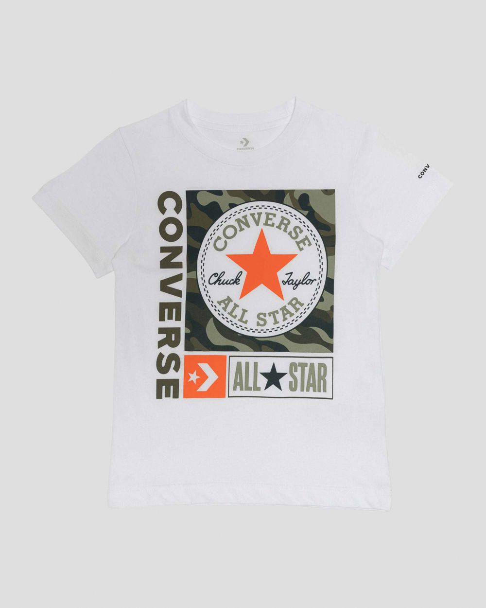 Converse Mixed Logo Junior T-skjorte Barn Hvite | 5120NIPQU