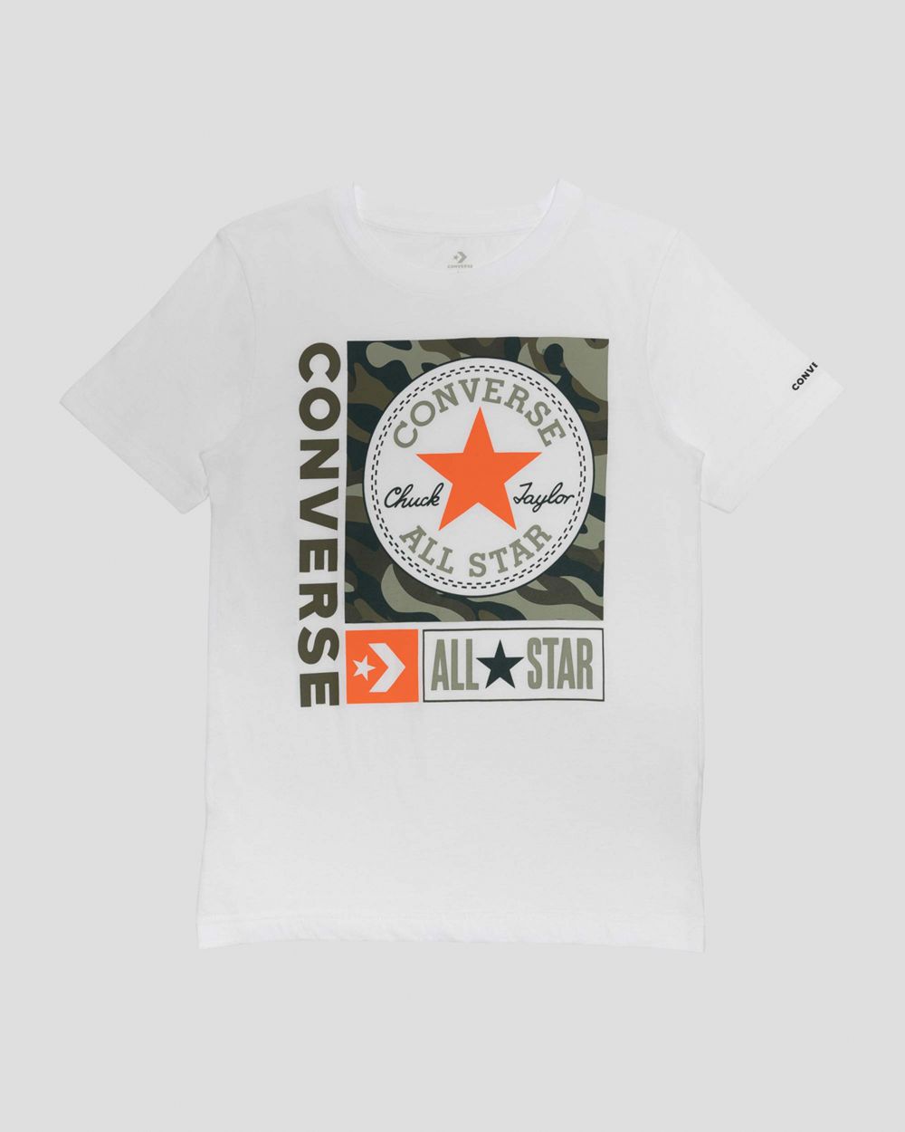 Converse Mixed Logo Youth T-skjorte Barn Hvite | 2856XQBKD