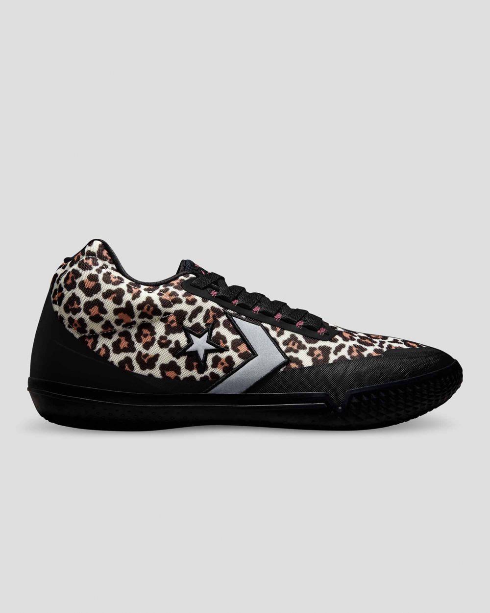 Converse All Star Bb Evo Leopard Print Midtsko Dame Svarte | 8912OQFIR