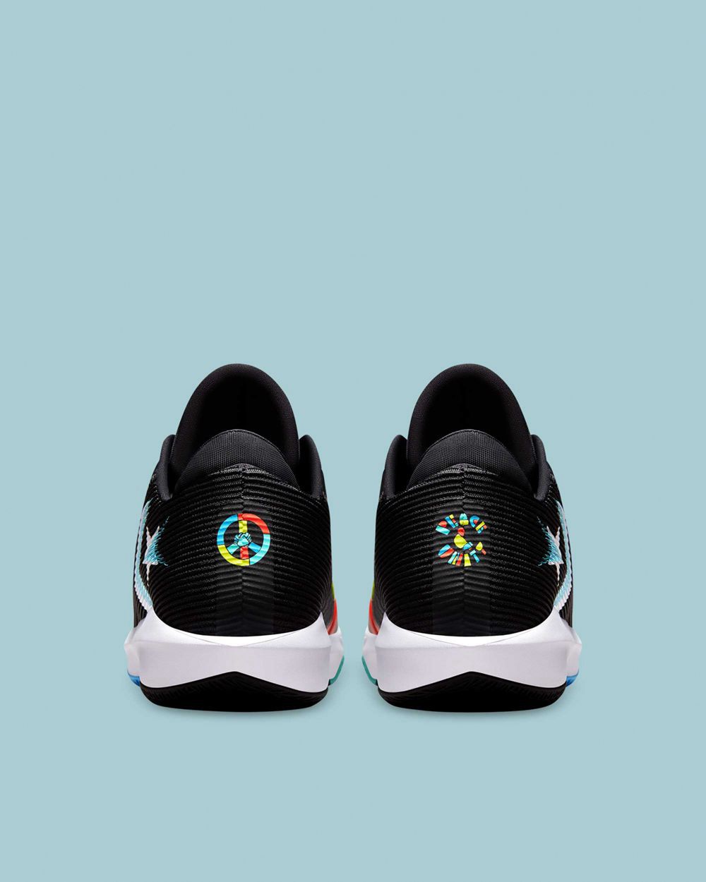 Converse All Star Bb Jet Peace & Unity Midtsko Herre Svarte | 1805SDRNJ