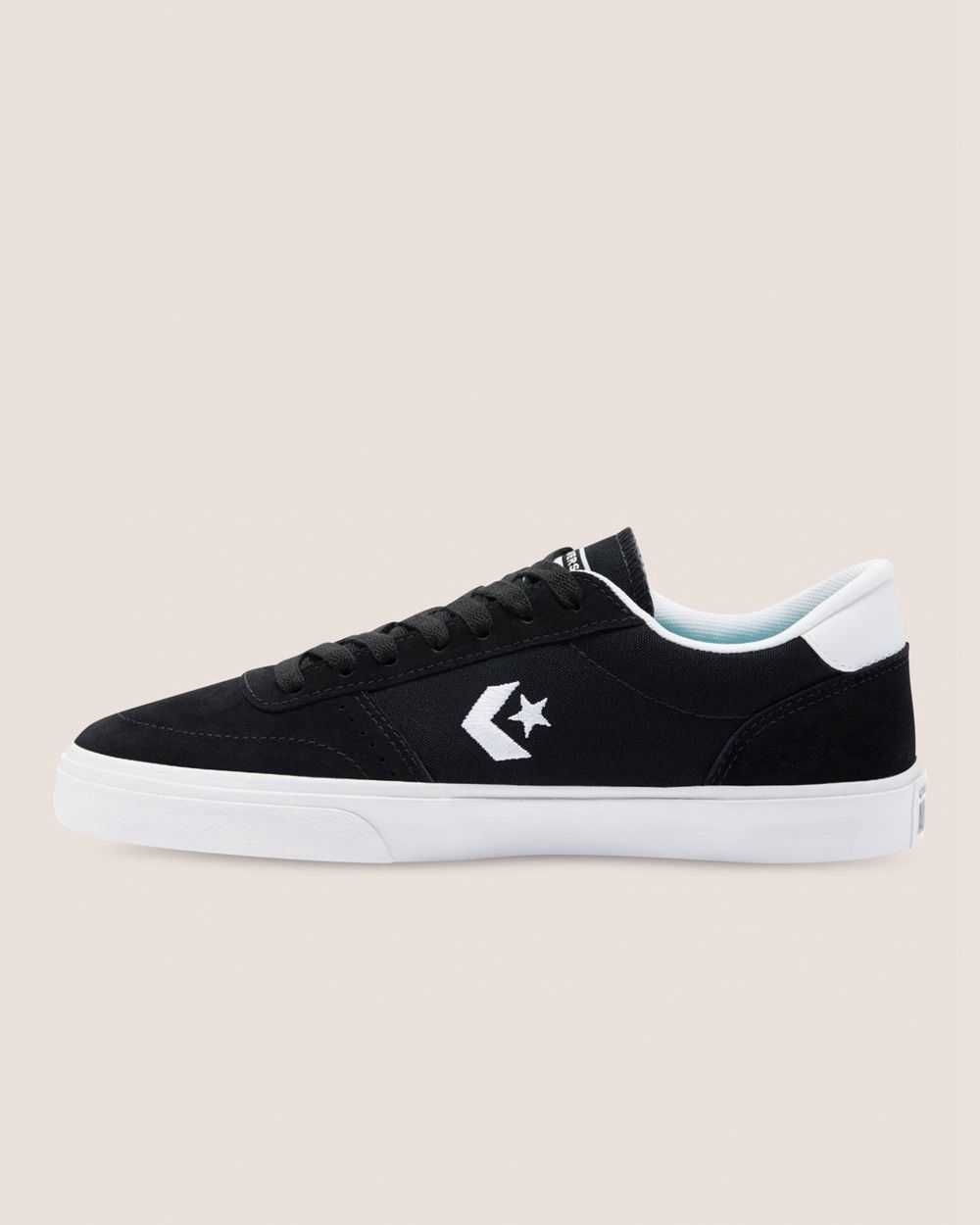 Converse Boulevard Semsket Skinn Lave Sko Herre Svarte | 6429CMBRZ