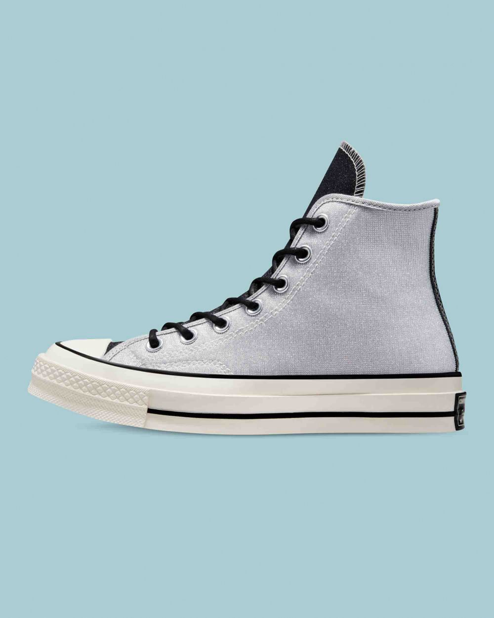 Converse Chuck 70 Authentic Glam Høye Sko Dame Sølv | 0396PILQD