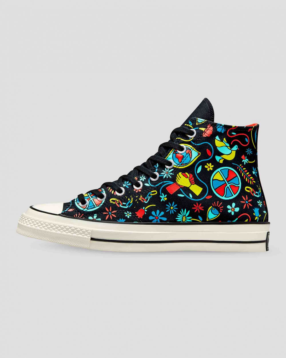 Converse Chuck 70 Peace & Unity Høye Sko Herre Svarte | 4615WJFCU