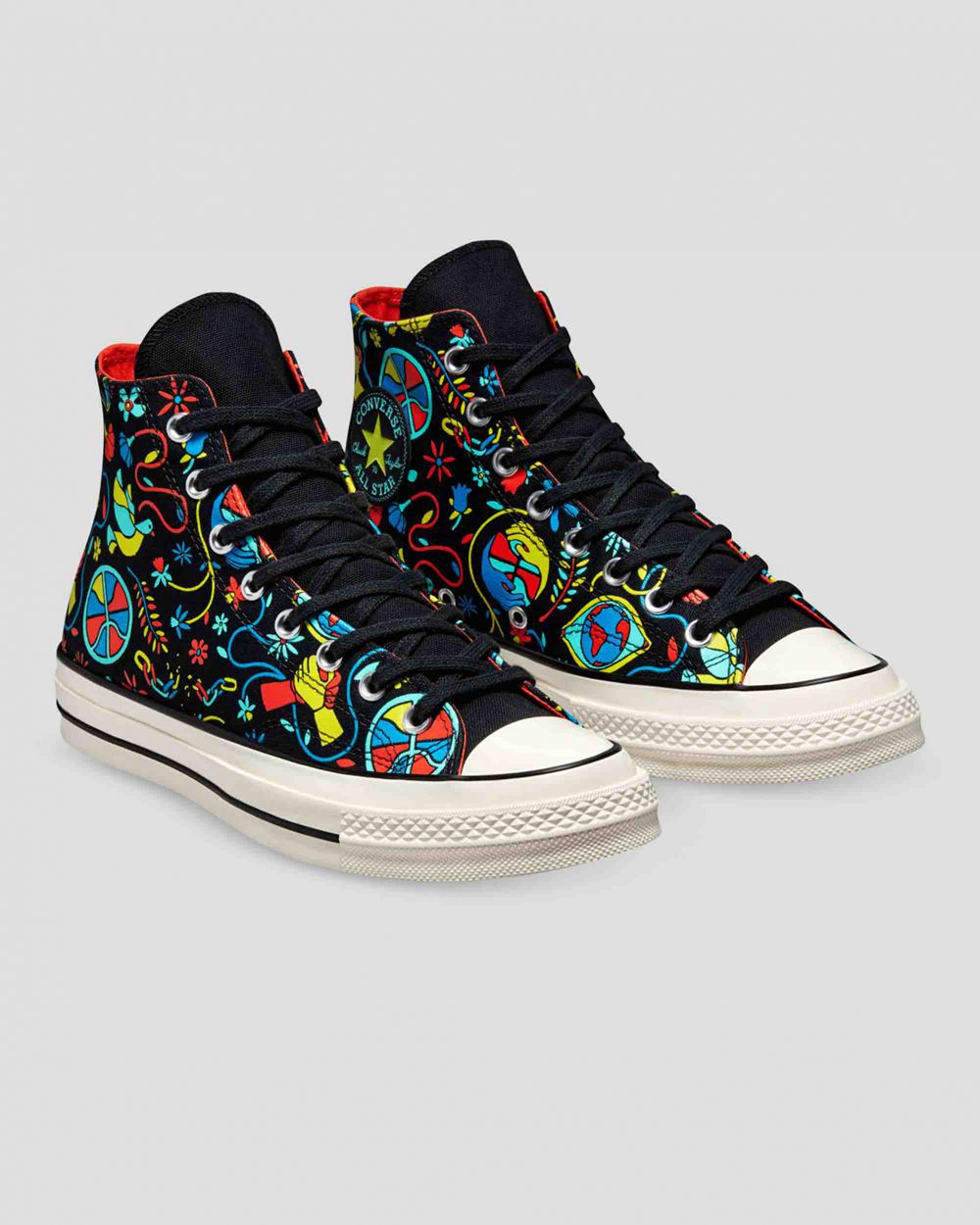 Converse Chuck 70 Peace & Unity Høye Sko Herre Svarte | 4615WJFCU