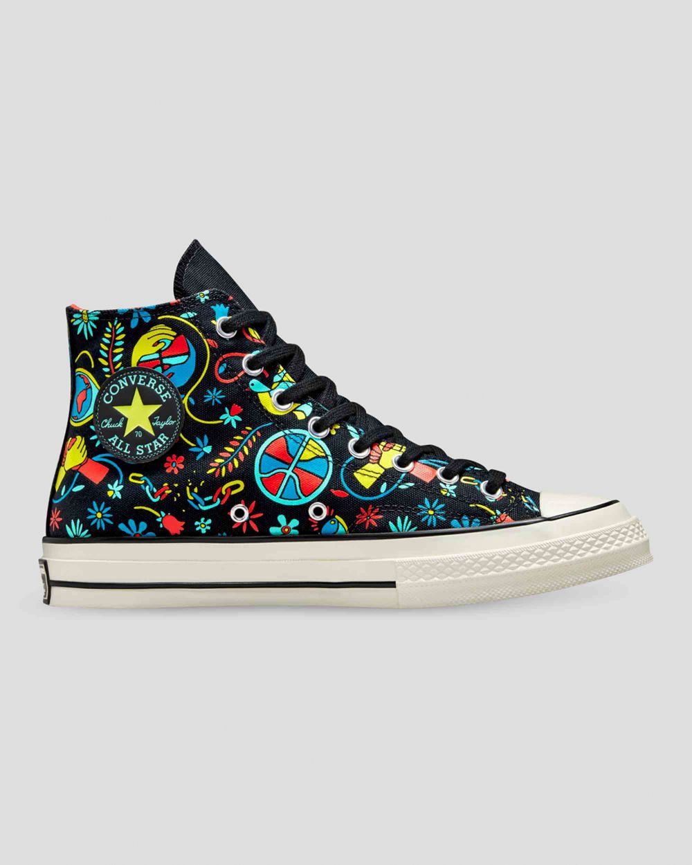 Converse Chuck 70 Peace & Unity Høye Sko Herre Svarte | 4615WJFCU