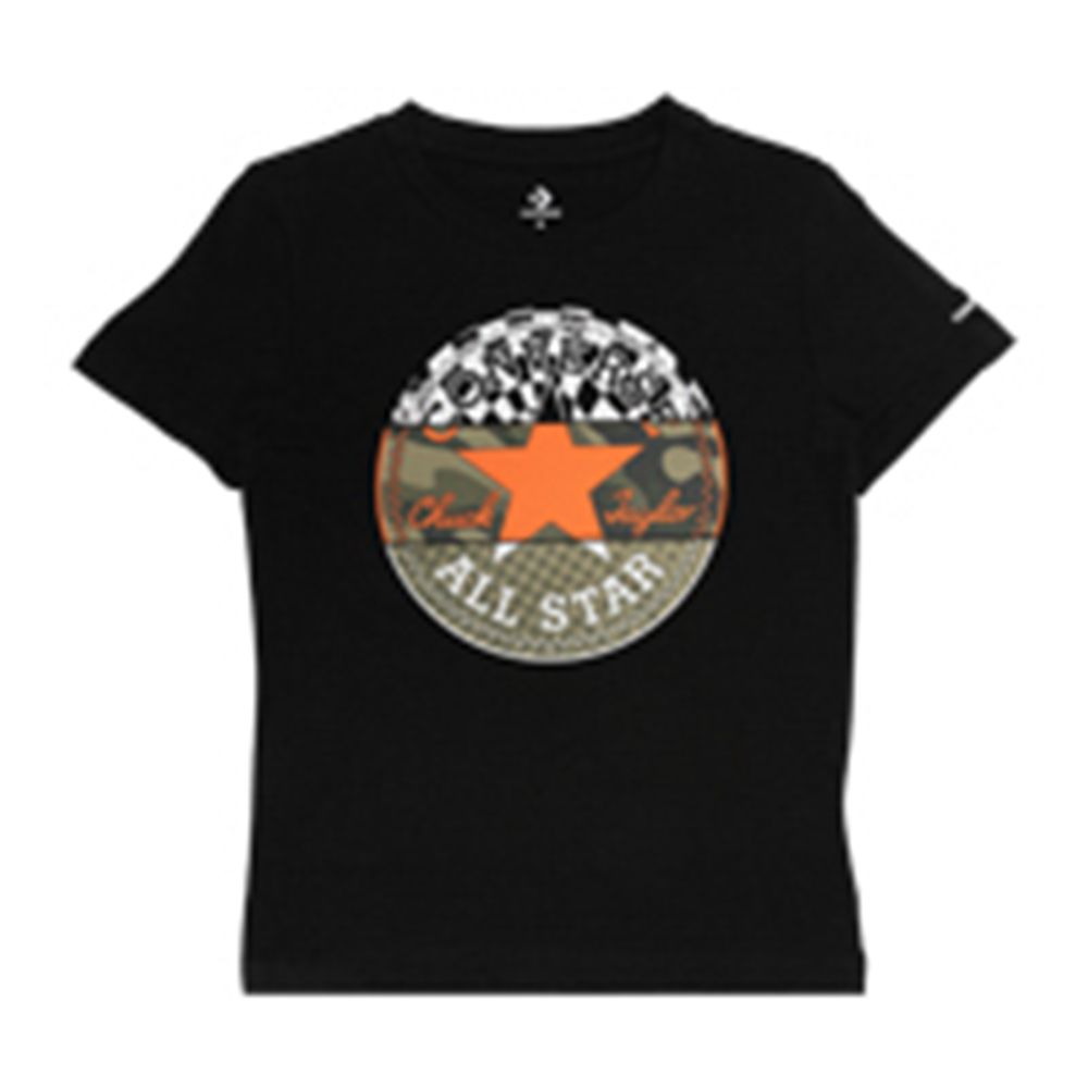 Converse Chuck Patch Graphic Junior T-skjorte Barn Svarte | 7310HSDEK