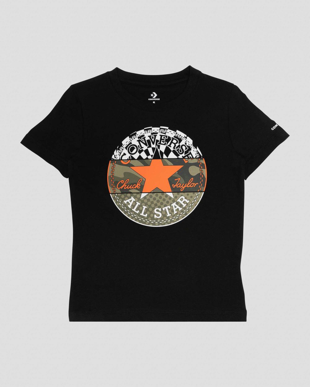 Converse Chuck Patch Graphic Junior T-skjorte Barn Svarte | 7310HSDEK