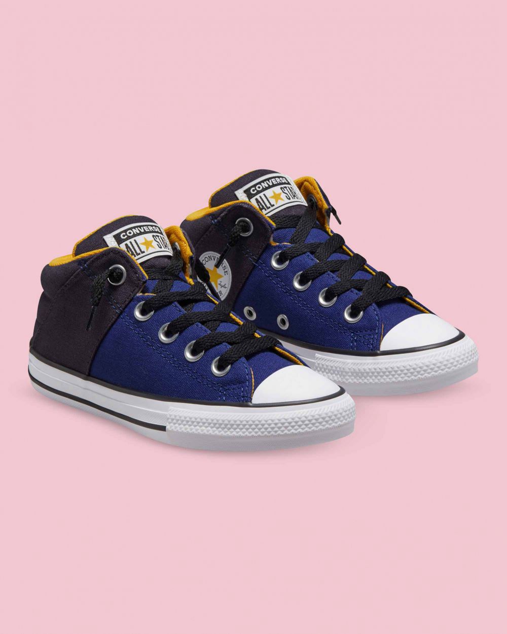 Converse Chuck Taylor All Star Axel Varsity Junior Midtsko Barn Blå | 8761GXNBA