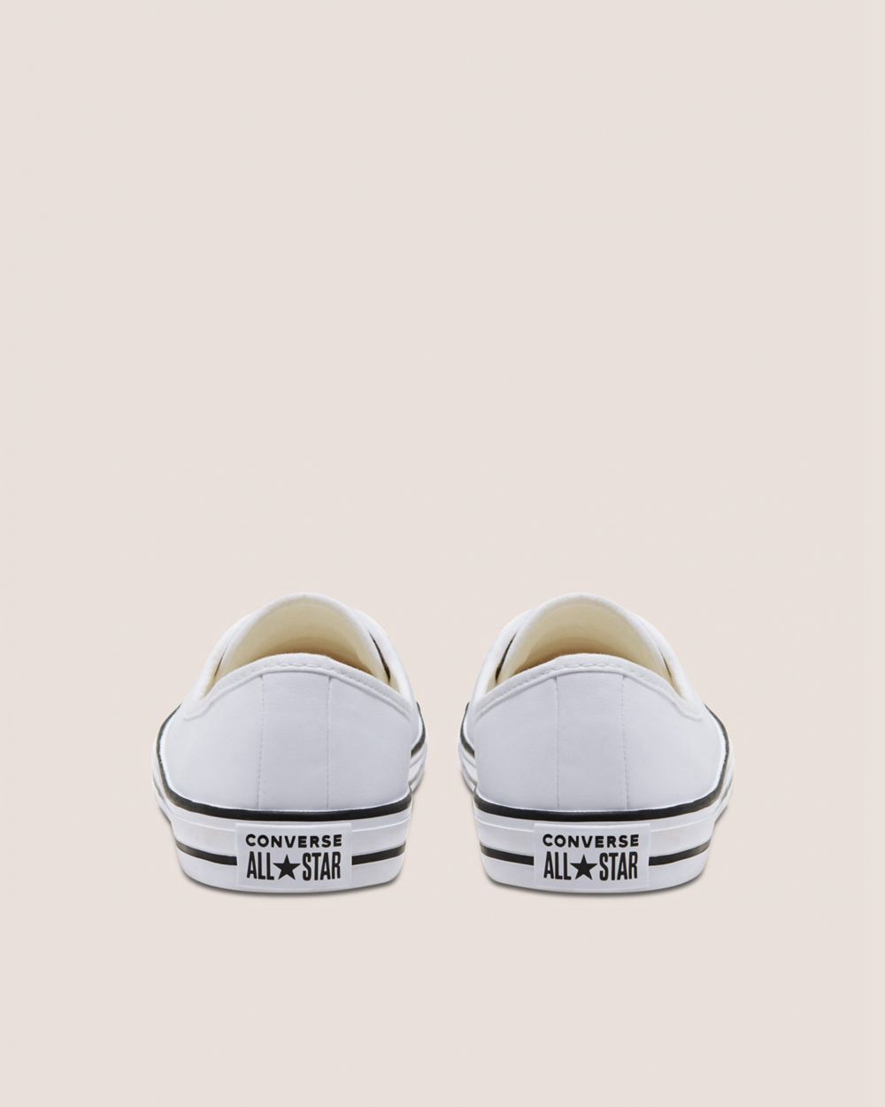 Converse Chuck Taylor All Star Ballet Blonder Faux Lær Slip On Sko Dame Hvite | 0158LVSHI