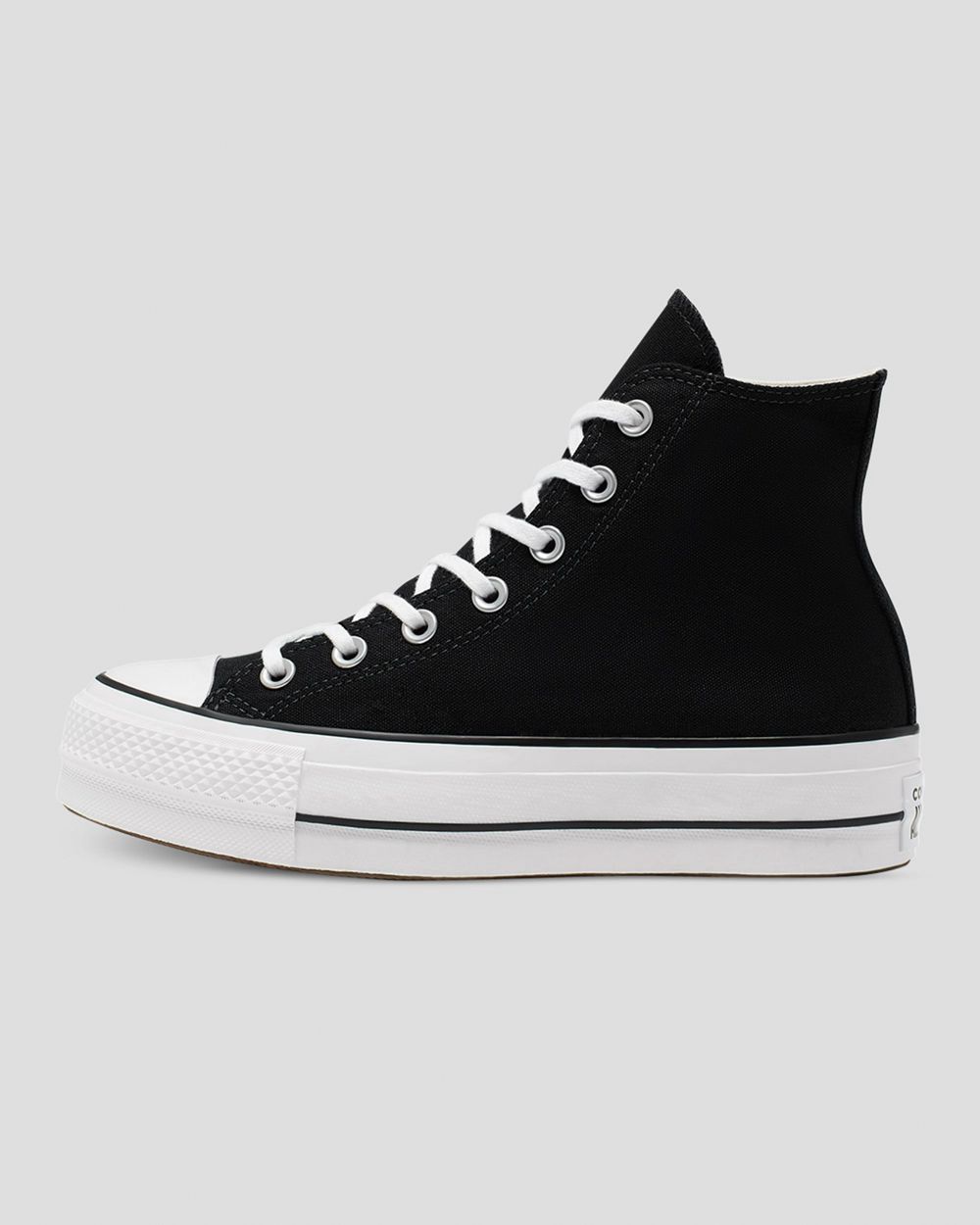 Converse Chuck Taylor All Star Canvas Lift Høye Sko Dame Svarte | 1035HLUTW