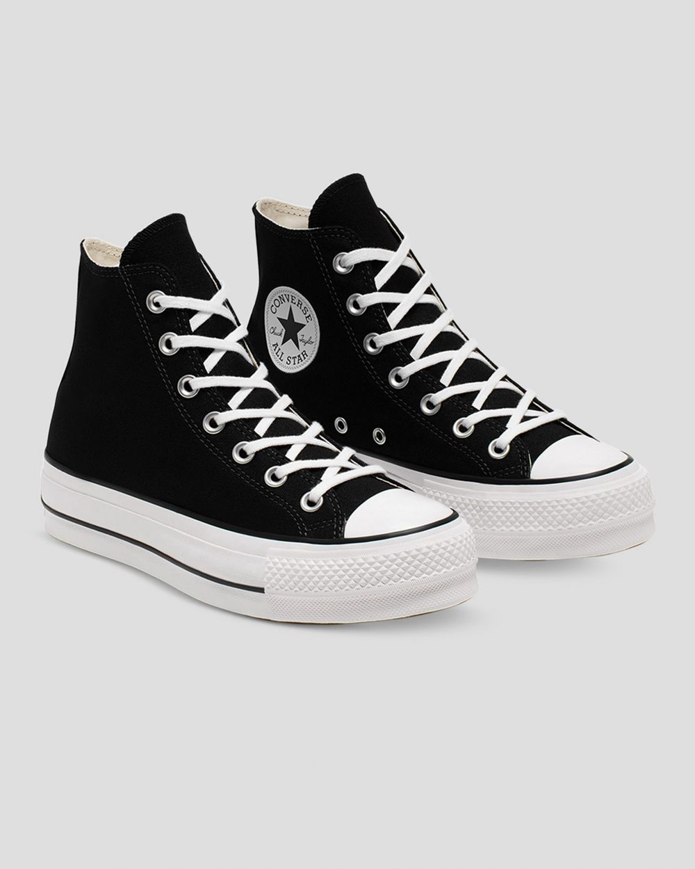 Converse Chuck Taylor All Star Canvas Lift Høye Sko Dame Svarte | 1035HLUTW