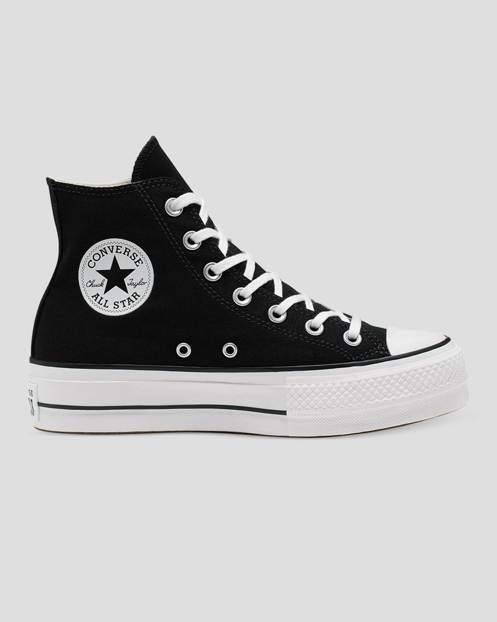 Converse Chuck Taylor All Star Canvas Lift Høye Sko Dame Svarte | 1035HLUTW