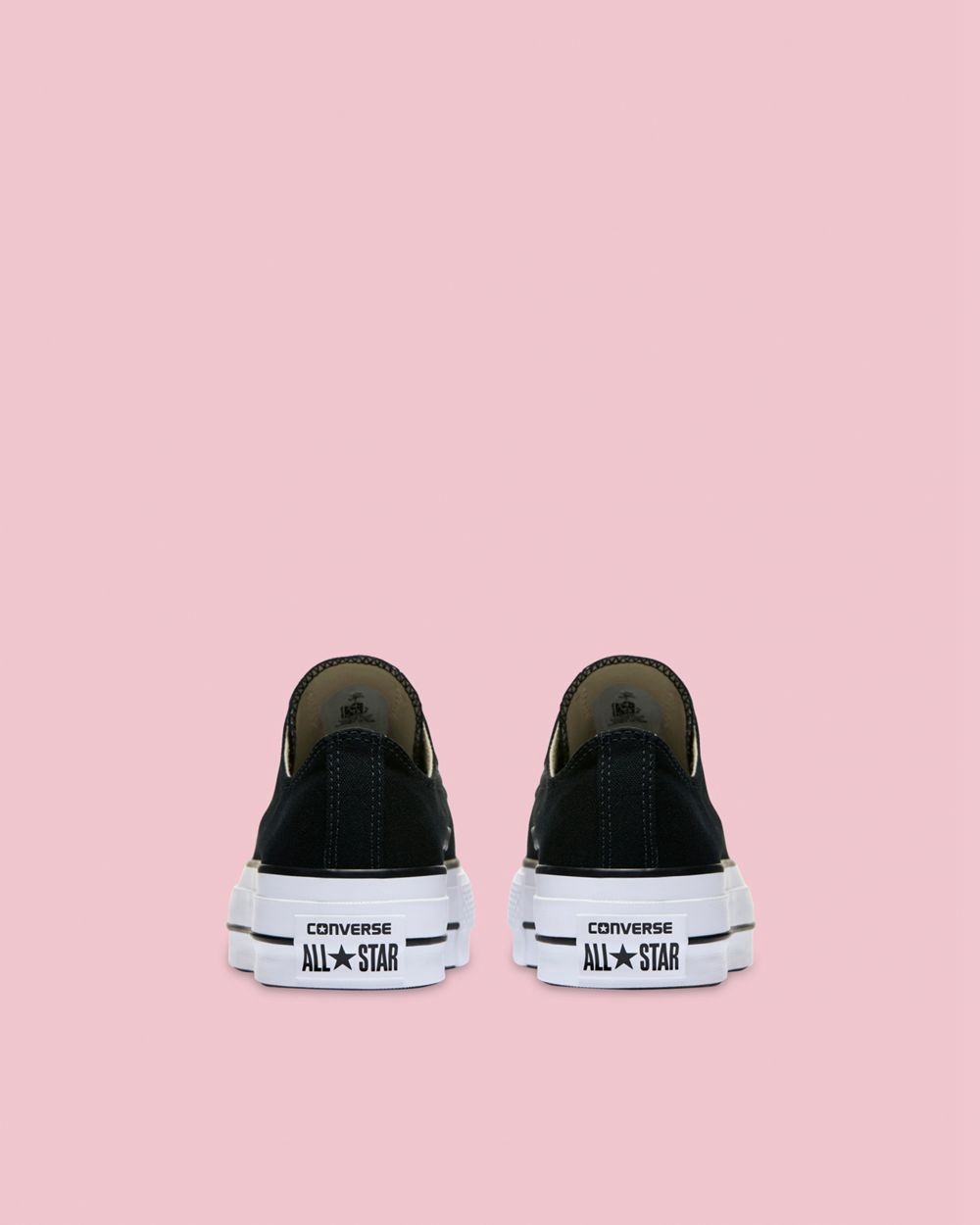 Converse Chuck Taylor All Star Canvas Lift Lave Sko Dame Svarte | 2498BXQYC