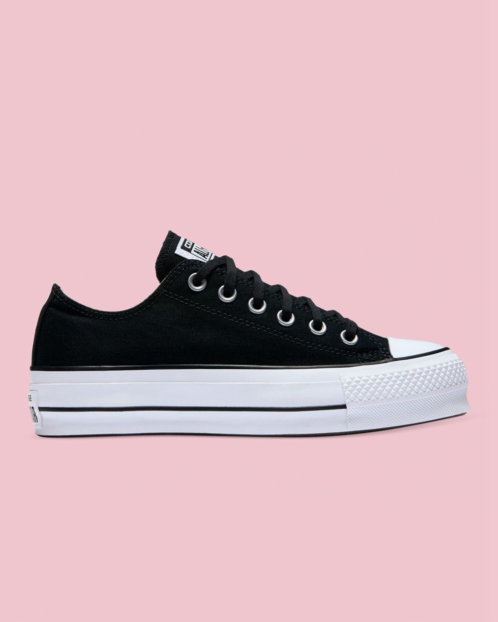 Converse Chuck Taylor All Star Canvas Lift Lave Sko Dame Svarte | 2498BXQYC