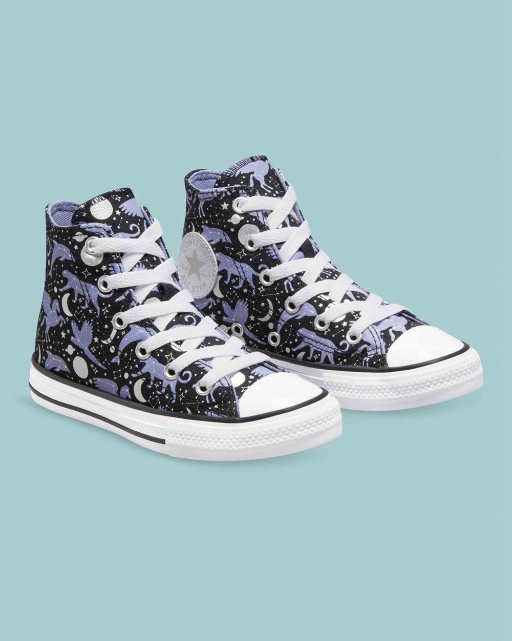 Converse Chuck Taylor All Star Constellations Junior Høye Sko Barn Svarte | 1540WTXNS