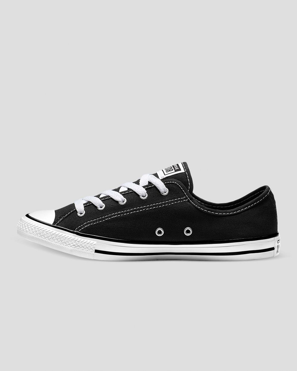 Converse Chuck Taylor All Star Dainty Basic Canvas Lave Sko Dame Svarte | 0417TGFPN