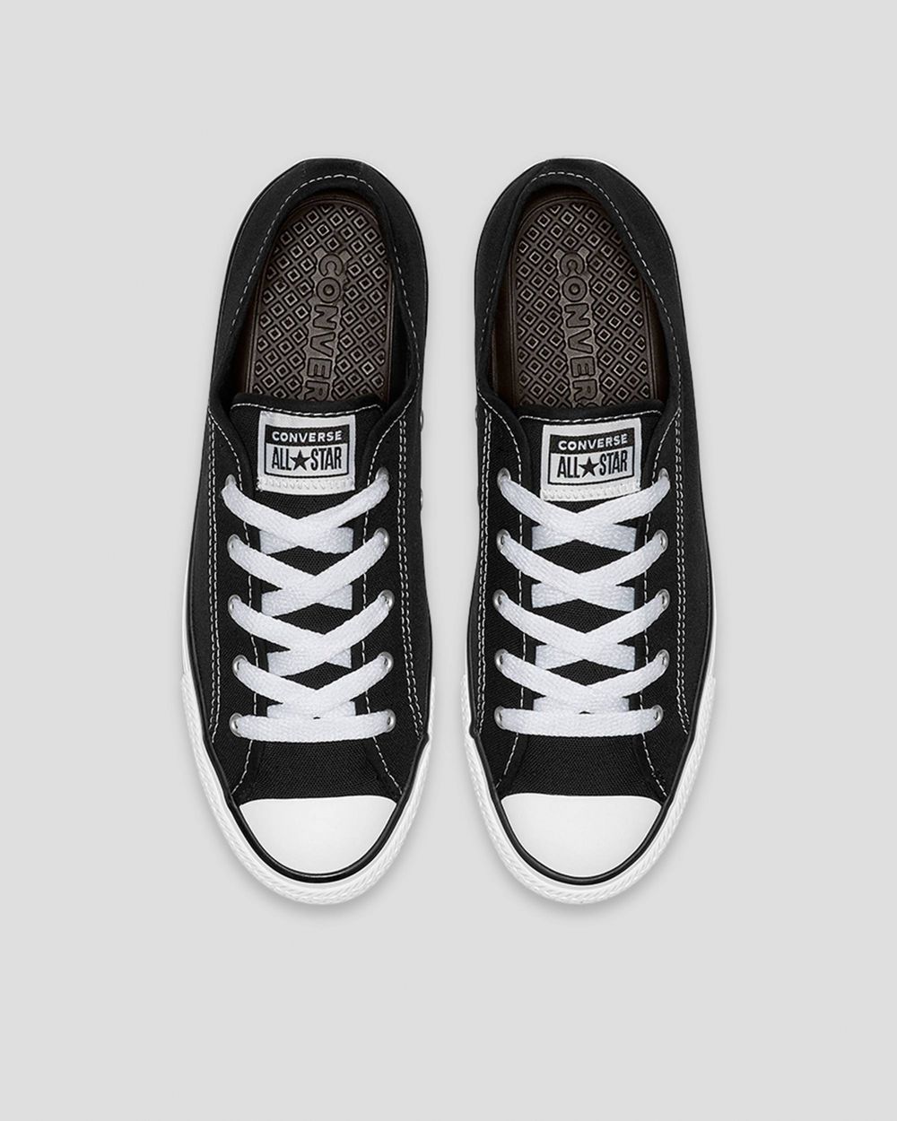 Converse Chuck Taylor All Star Dainty Basic Canvas Lave Sko Dame Svarte | 0417TGFPN