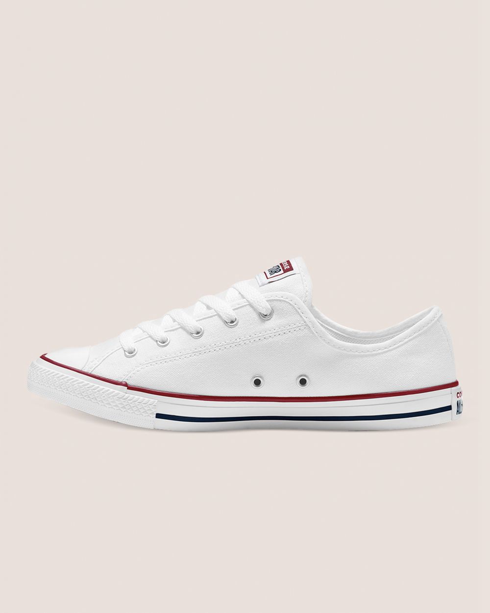 Converse Chuck Taylor All Star Dainty Basic Canvas Lave Sko Dame Hvite | 6129EWZRH