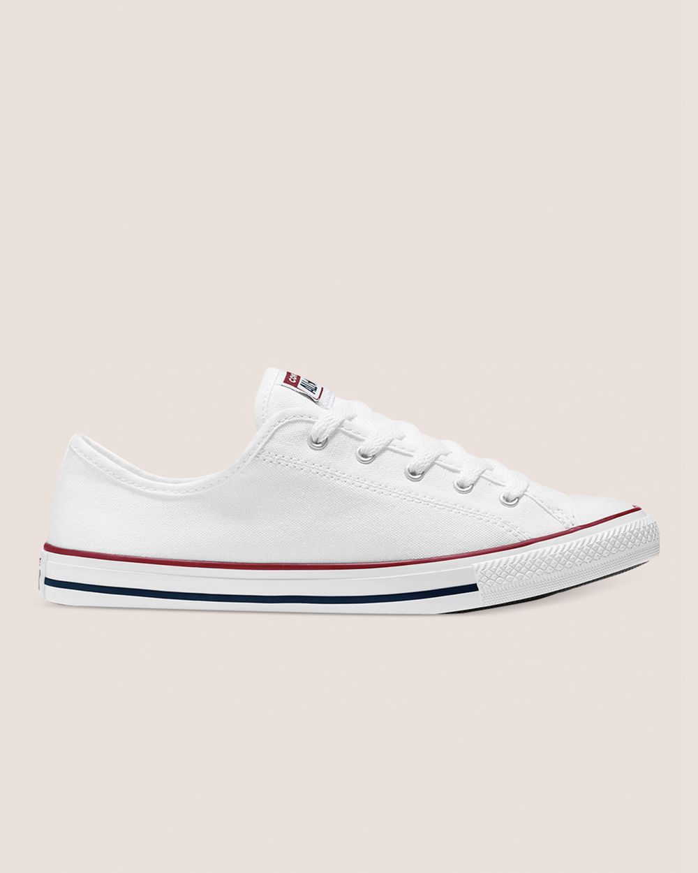 Converse Chuck Taylor All Star Dainty Basic Canvas Lave Sko Dame Hvite | 6129EWZRH