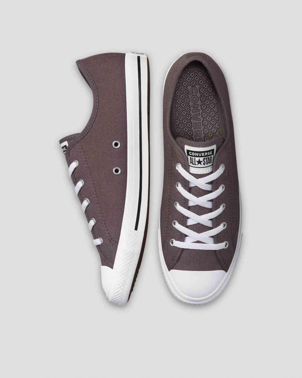 Converse Chuck Taylor All Star Dainty Canvas Lave Sko Dame Brune | 7831CEWKS