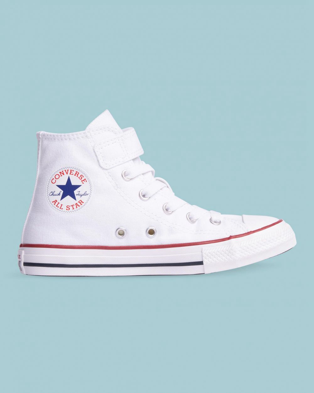 Converse Chuck Taylor All Star Easy On 1v Junior Høye Sko Barn Hvite | 5764QDOYF