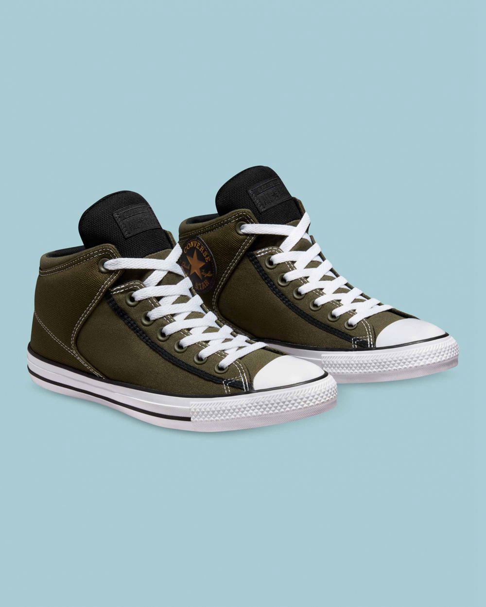 Converse Chuck Taylor All Star High Street Midtsko Herre Olivengrønne | 0637FMOBW