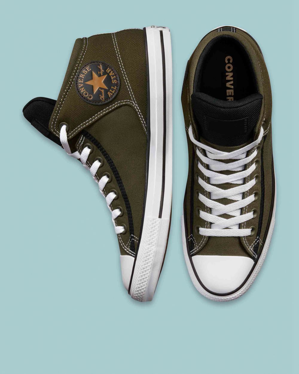 Converse Chuck Taylor All Star High Street Midtsko Dame Olivengrønne | 4125PSMOA