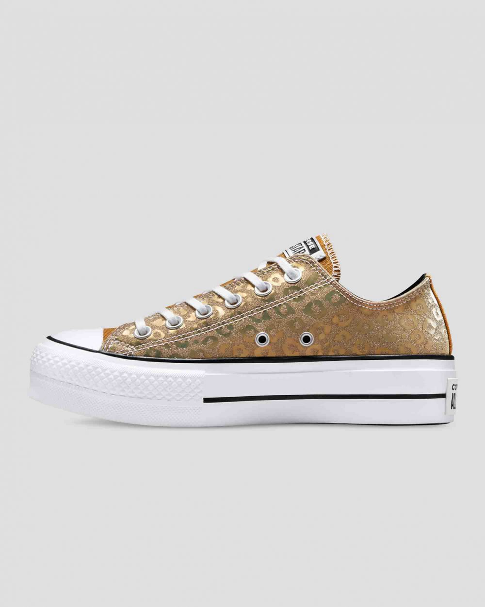 Converse Chuck Taylor All Star Lift Authentic Glam Lave Sko Dame Gull | 8953LBINE