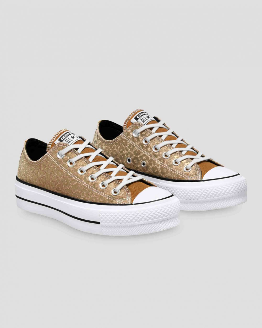 Converse Chuck Taylor All Star Lift Authentic Glam Lave Sko Dame Gull | 8953LBINE