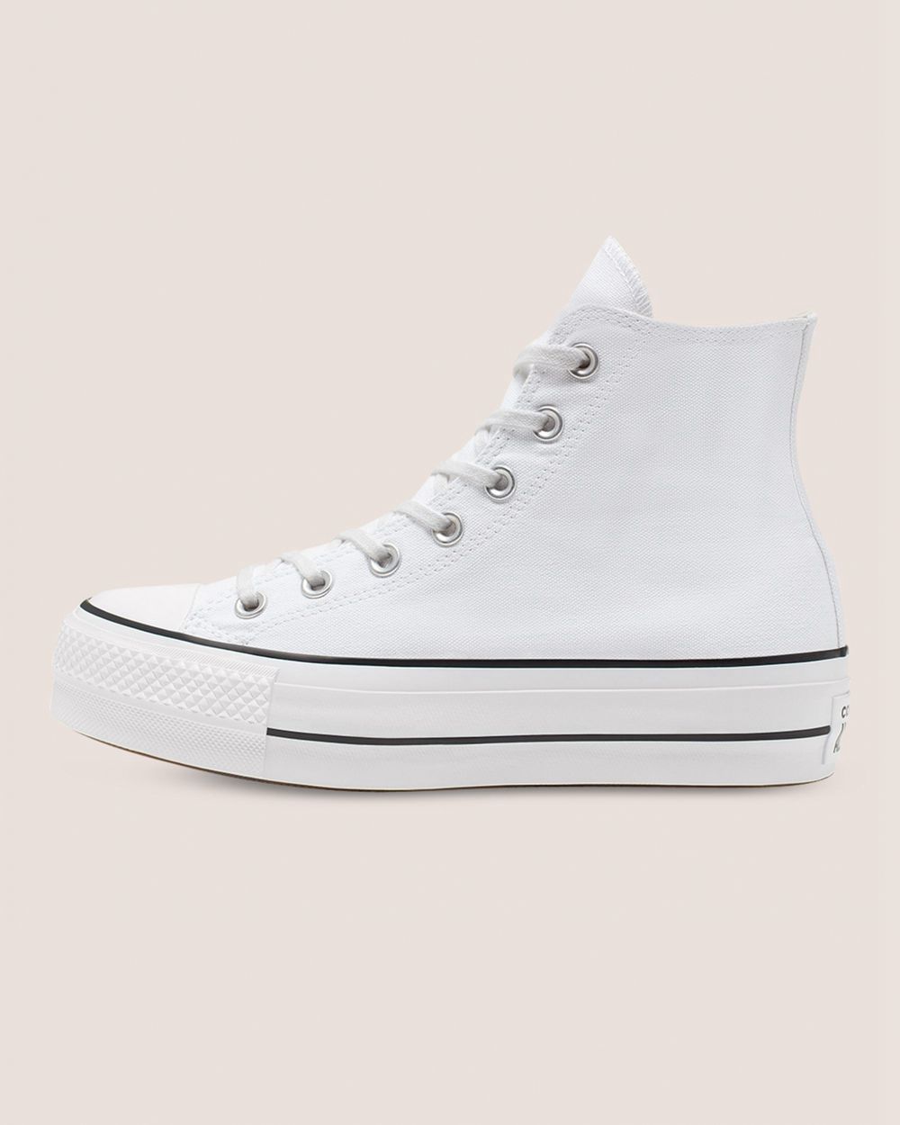 Converse Chuck Taylor All Star Lift Canvas Høye Sko Dame Hvite | 9876OTIVS