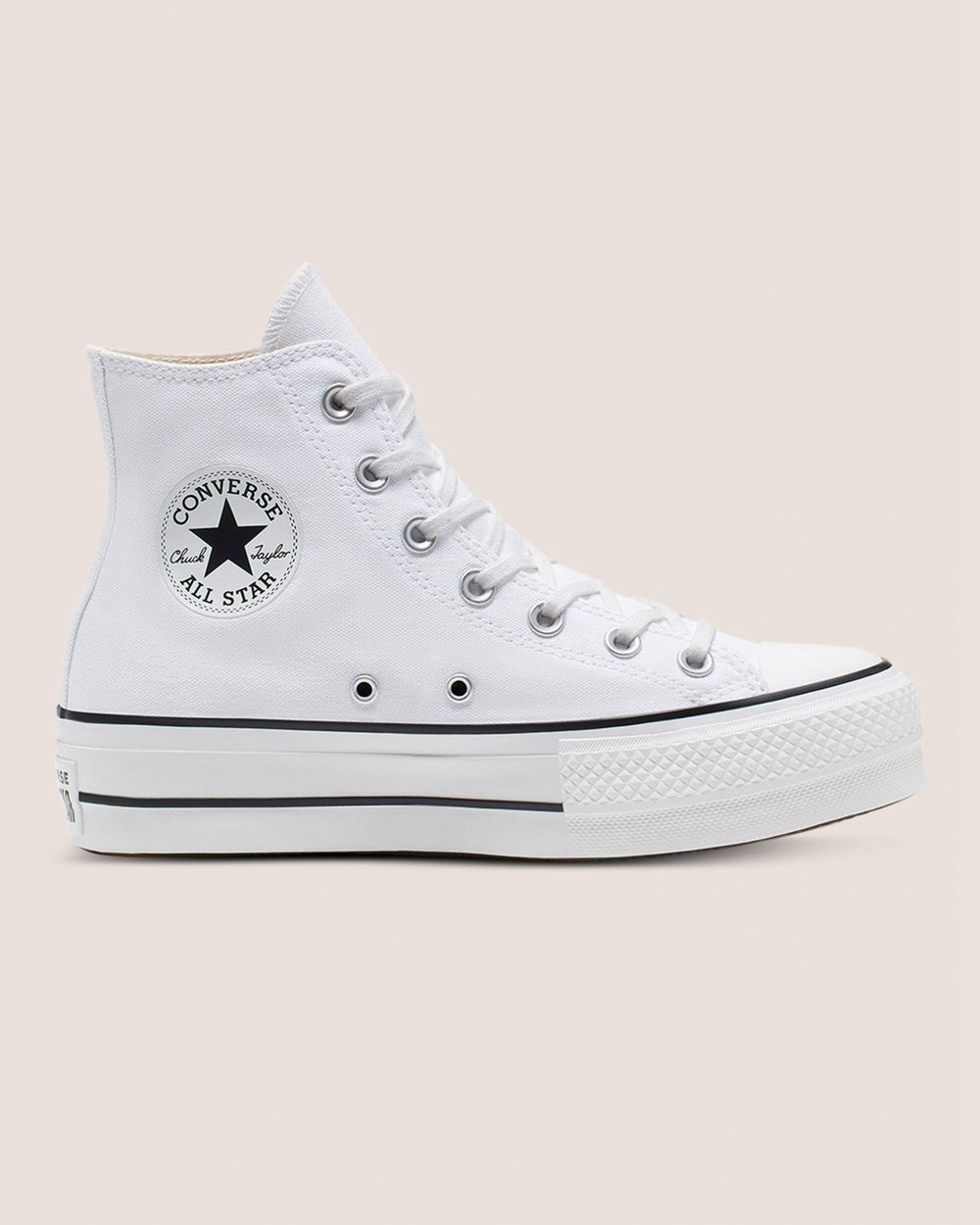 Converse Chuck Taylor All Star Lift Canvas Høye Sko Dame Hvite | 9876OTIVS