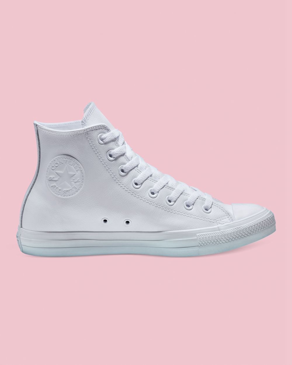 Converse Chuck Taylor All Star Lær Høye Sko Herre Hvite | 7250NMSGL