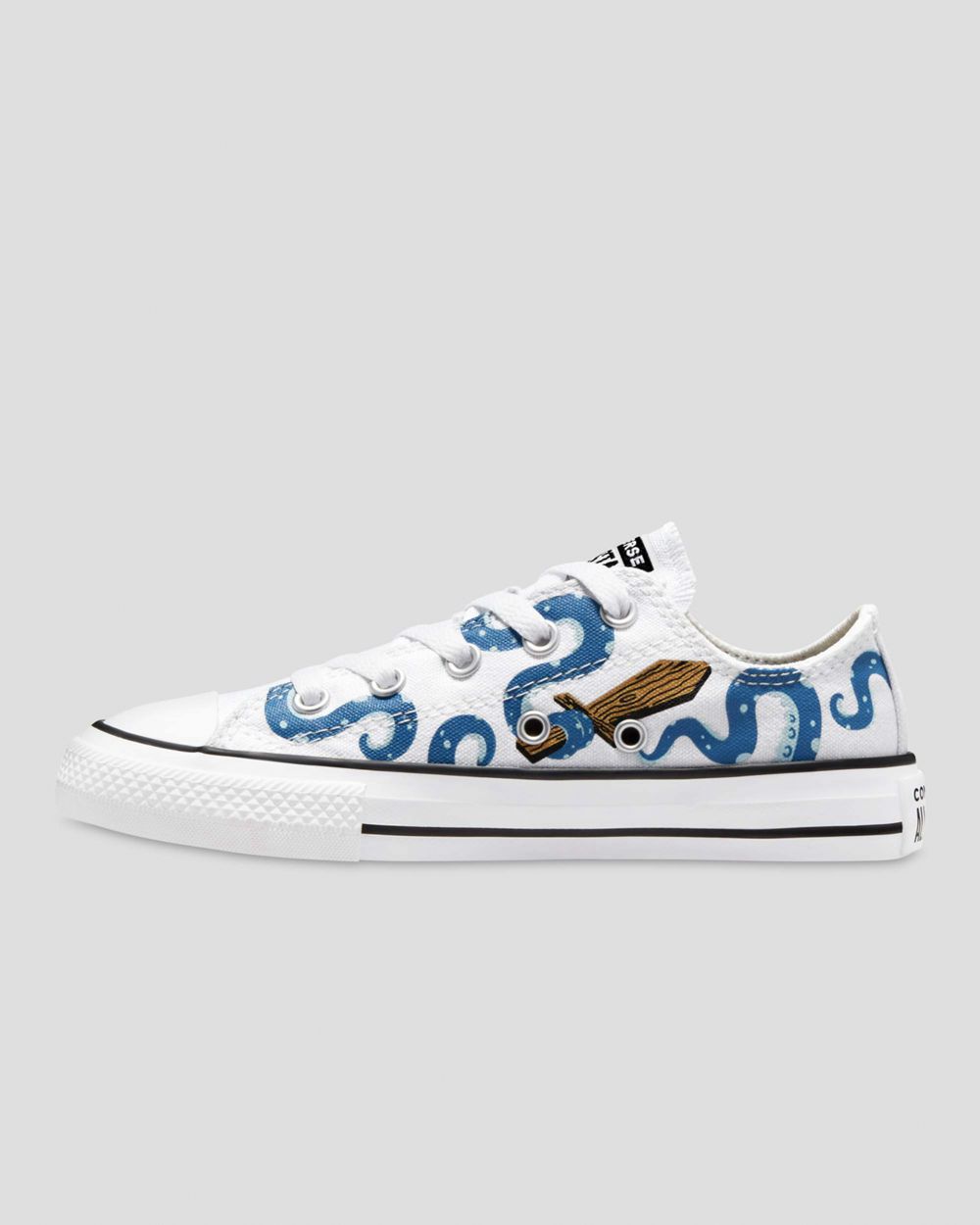 Converse Chuck Taylor All Star Octopirate Print Junior Lave Sko Barn Hvite | 4675YCEQS