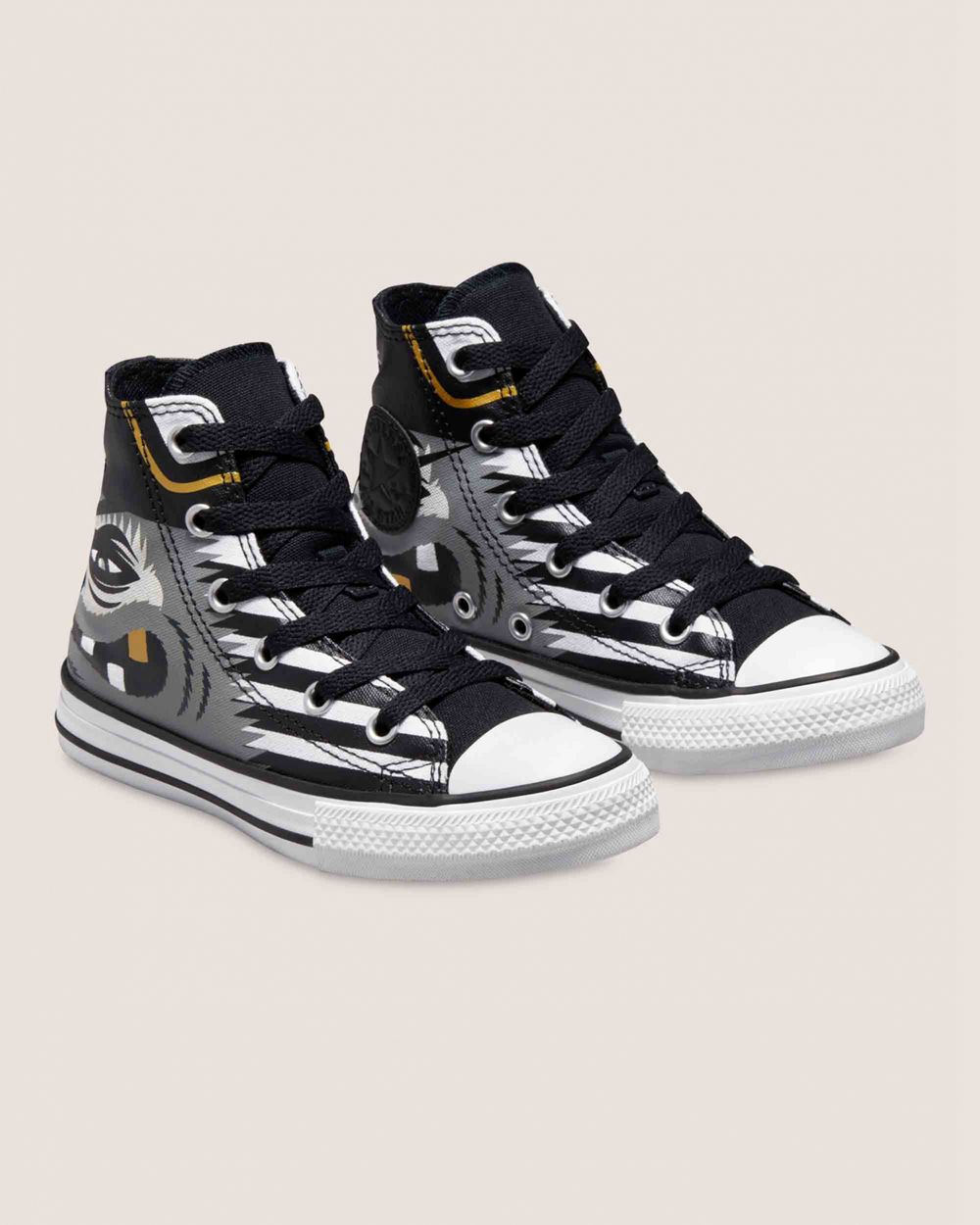 Converse Chuck Taylor All Star Pirate Print Junior Høye Sko Barn Grå | 2839NTJGW