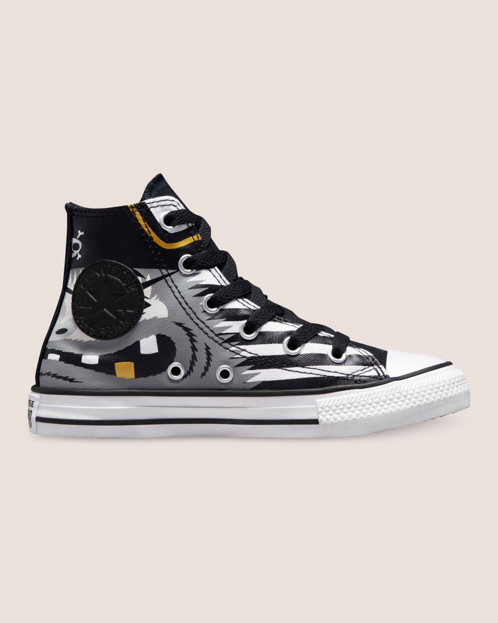 Converse Chuck Taylor All Star Pirate Print Junior Høye Sko Barn Grå | 2839NTJGW