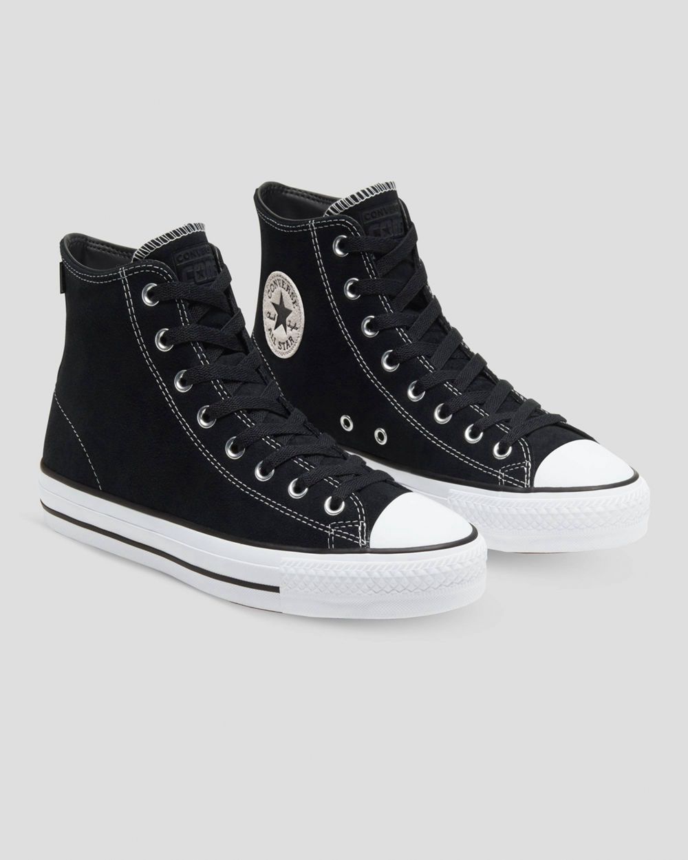 Converse Chuck Taylor All Star Pro Semsket Skinn Høye Sko Herre Svarte | 2864VUYJZ