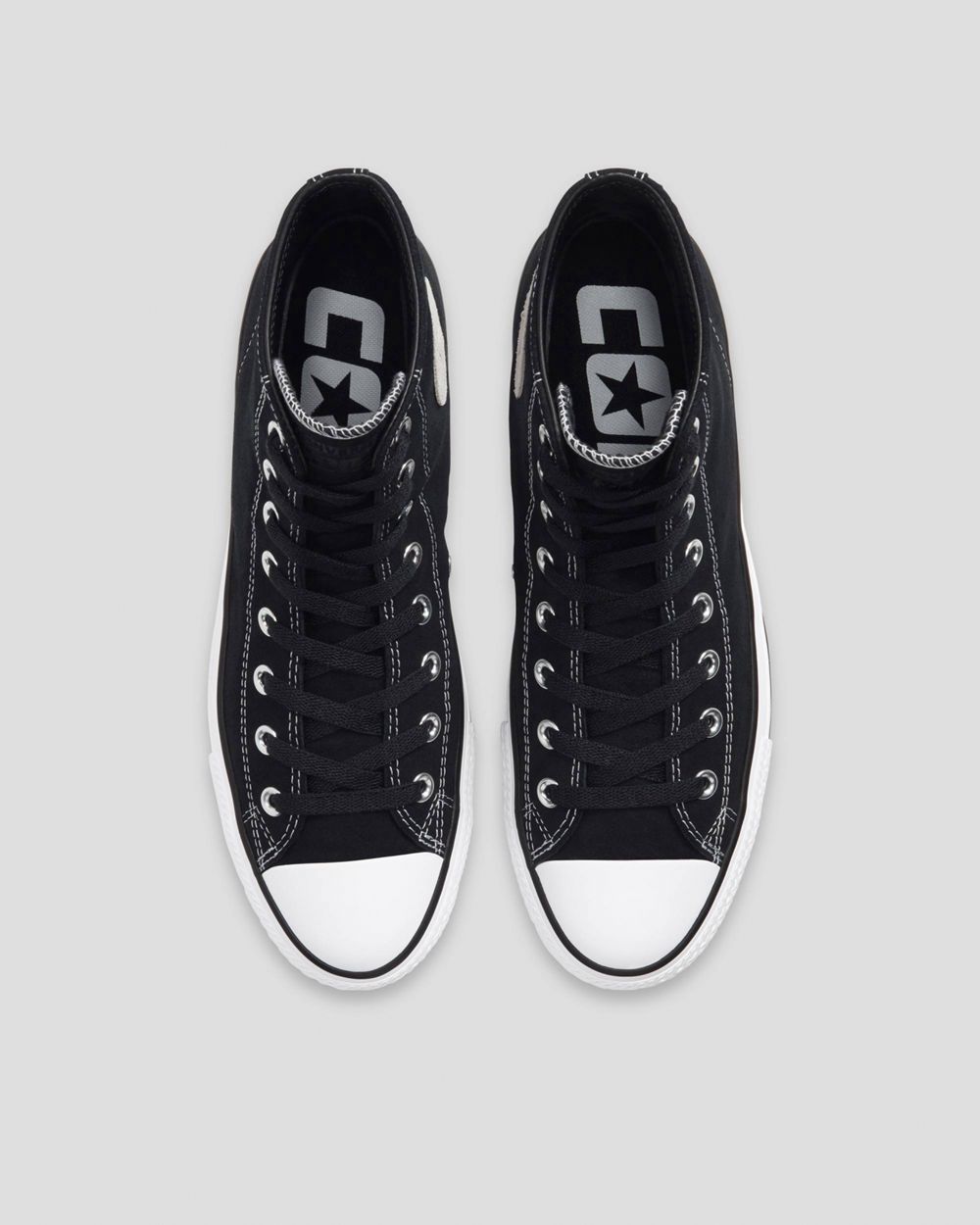 Converse Chuck Taylor All Star Pro Semsket Skinn Høye Sko Herre Svarte | 2864VUYJZ