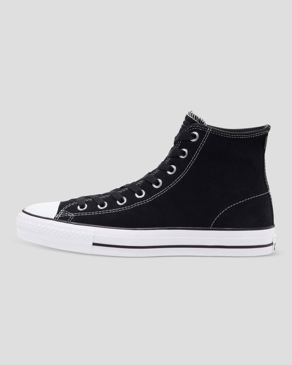 Converse Chuck Taylor All Star Pro Semsket Skinn Høye Sko Dame Svarte | 5347ETSHW